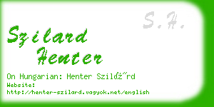 szilard henter business card